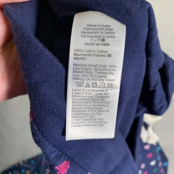 J.Crew Pajama Set Womens XL Blue‎ Christmas Tree Print Henley Top Joggers Cotton - Picture 15 of 16